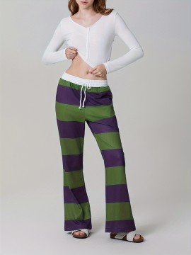 1pc Women'S High Waist Drawstring Pajama Pants - Sexy Floral Pattern Stirrup Long Trousers, Cozy Knit Fabric Lounge Bottoms for All Seasons, Adult - Silk Material 1pc Women'S High Waist Drawstring Pajama Pants - Sexy Floral Pattern Stirrup Long Trousers, Cozy Knit Fabric Lounge Bottoms for All Seasons, Adult - Silk Material